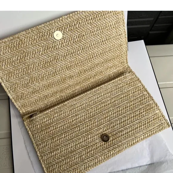 Dior Beige Woven Clutch - Picture 2 of 5